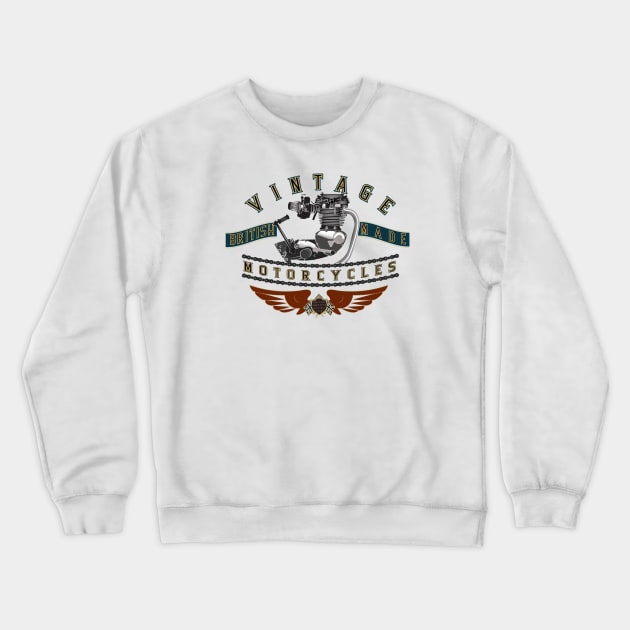 British Made Motorcycles Crewneck Sweatshirt by Midcenturydave